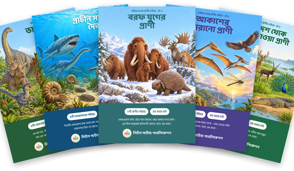 The five books of the Harano Pranir Khonje, fanned out